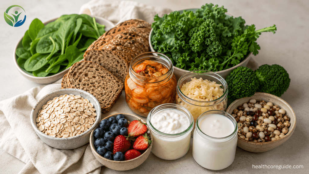 Best gut health foods for weight loss such as fermented foods fiber foods and whole foods