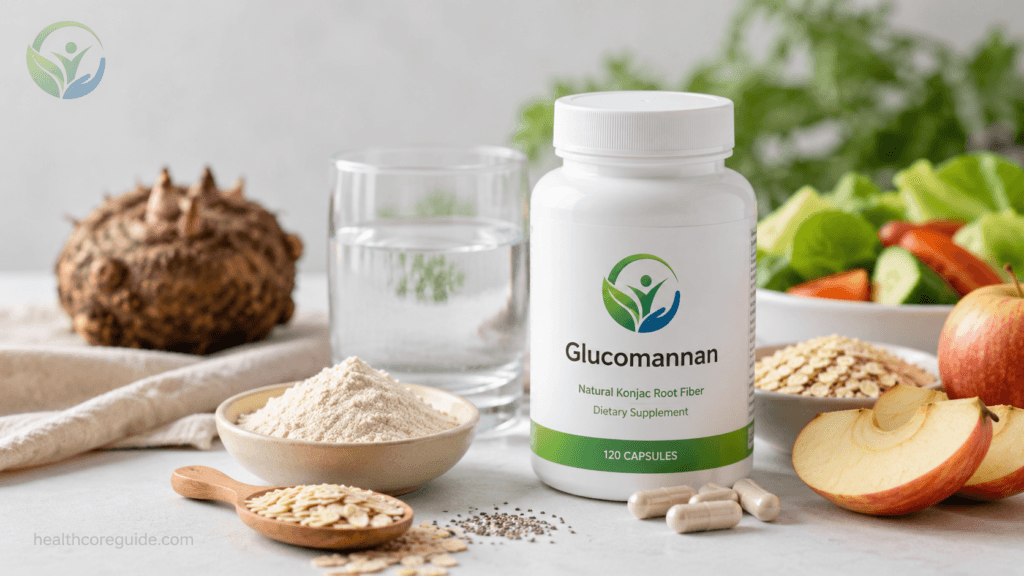 Glucomannan supplement for weight loss with a healthy lifestyle setup